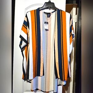 Rue 21 Women's Orange and Blue Cardigan